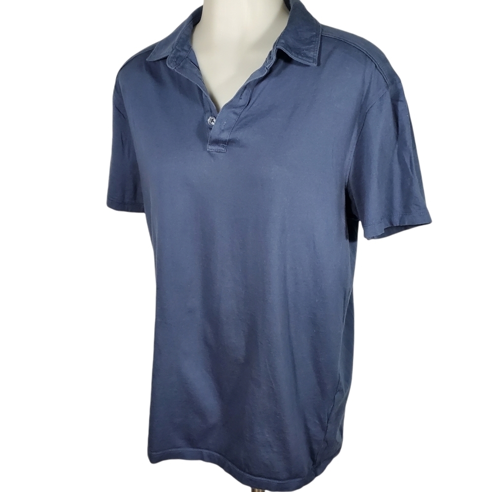 MARC ANTHONY Blue Luxury Polo Shirt Size M